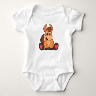 Horse at Sitting Baby Bodysuit