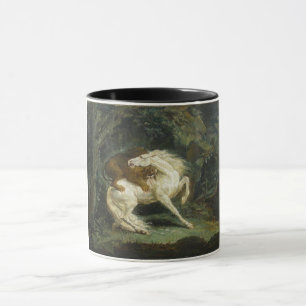 Horse Attacked by a Lion Mug