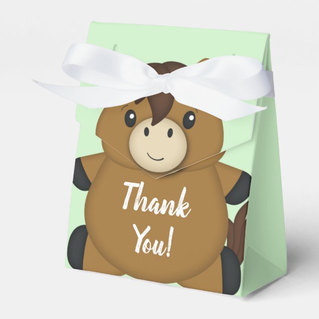 Horse Baby Shower Favour Box (Front Side)