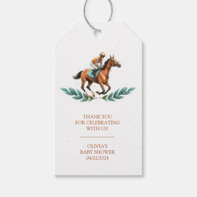 Horse Baby Shower Favour Tags (Front)