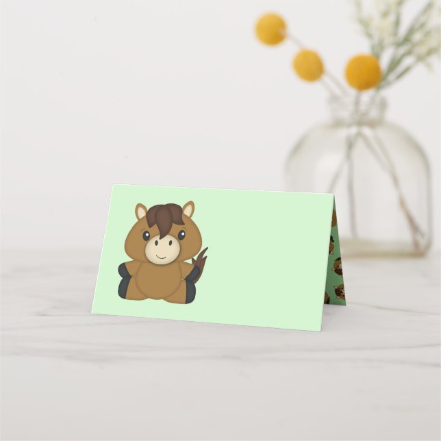 Horse Baby Shower Place Card (Front)