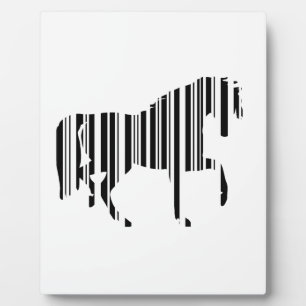 HORSE BAR CODE Zebra Barcode Pattern Design Plaque
