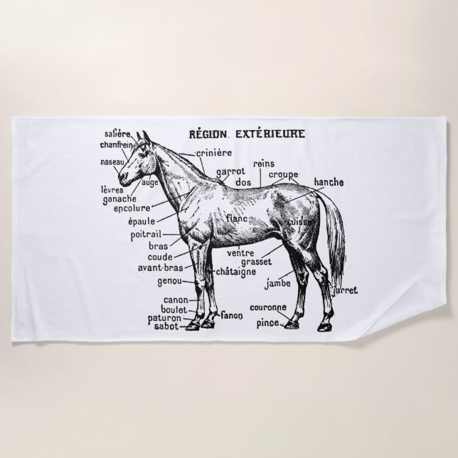 Horse Beach Towel (Front)