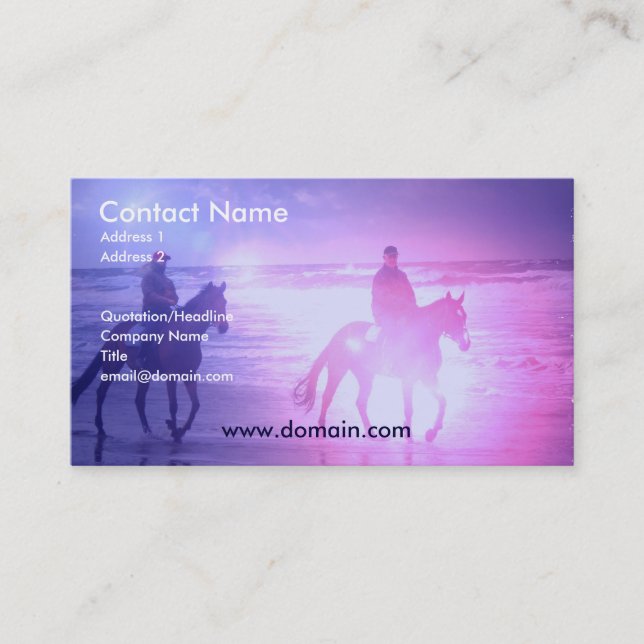 Horse Beach Walk Business Card (Front)