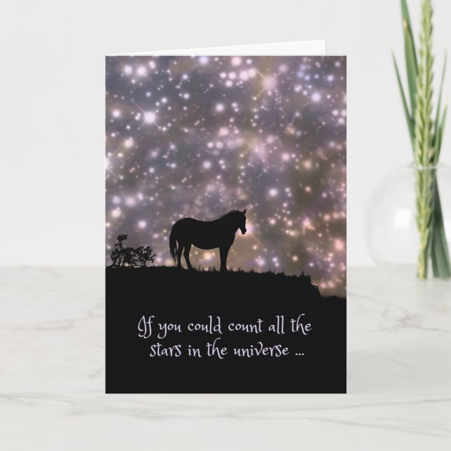 Horse Beautiful Thinking of You Card With Love (Front)
