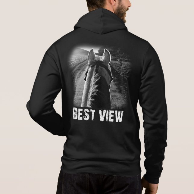 Horse Best View From Horse Back Ideas Gift For Dad Hoodie (Back)