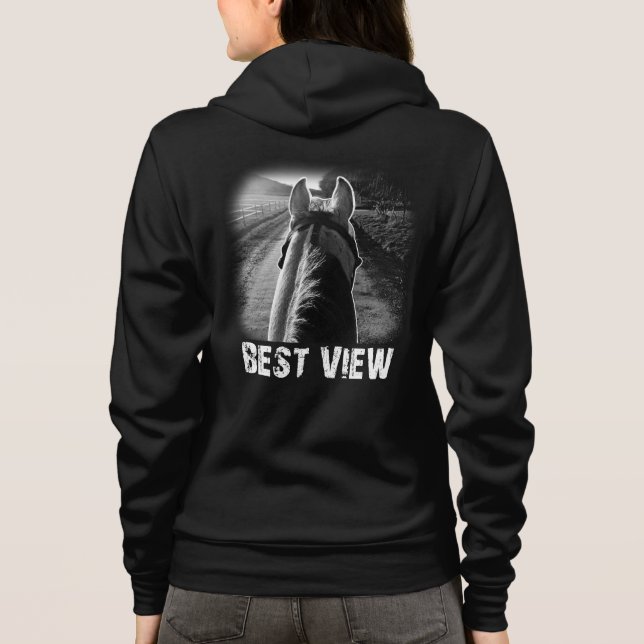 Horse Best View From Horse Back Ideas Gift For Dad Hoodie (Back)