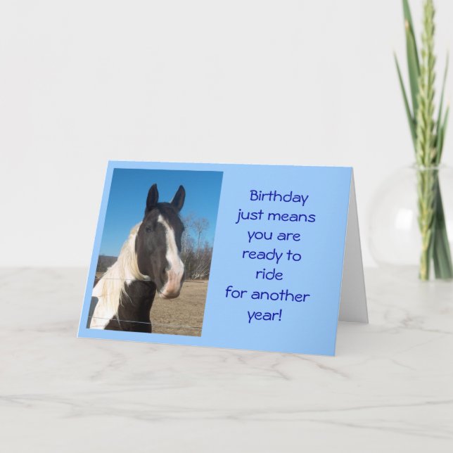 Horse Birthday Card (Front)