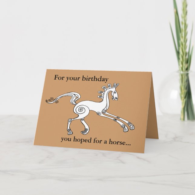 Horse birthday card (Front)