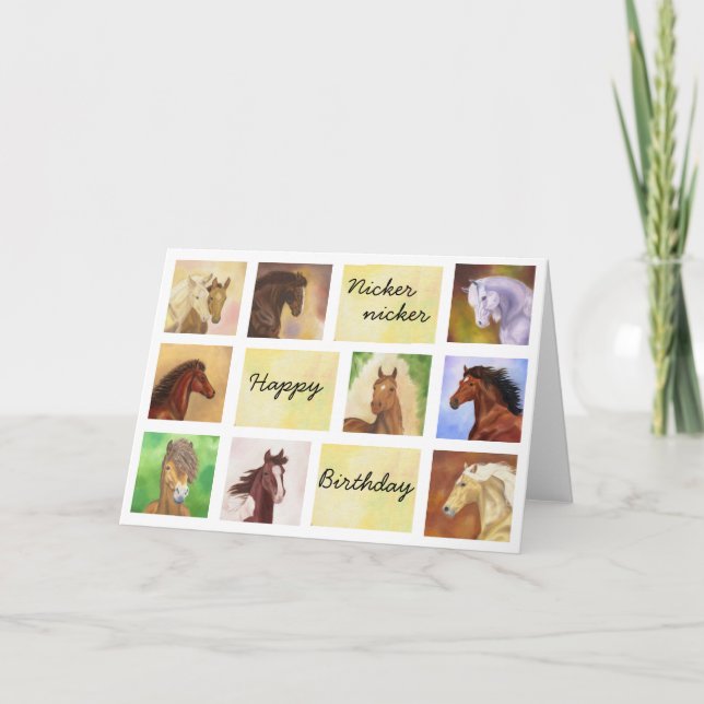 Horse birthday card (Front)