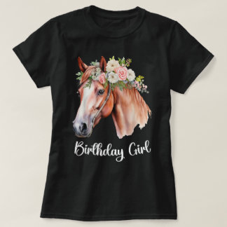 Horse Birthday Girl Party Outfit Pony Daughter T-Shirt