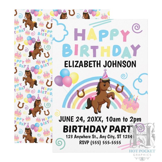 Horse Birthday Invitation (Creator Uploaded)