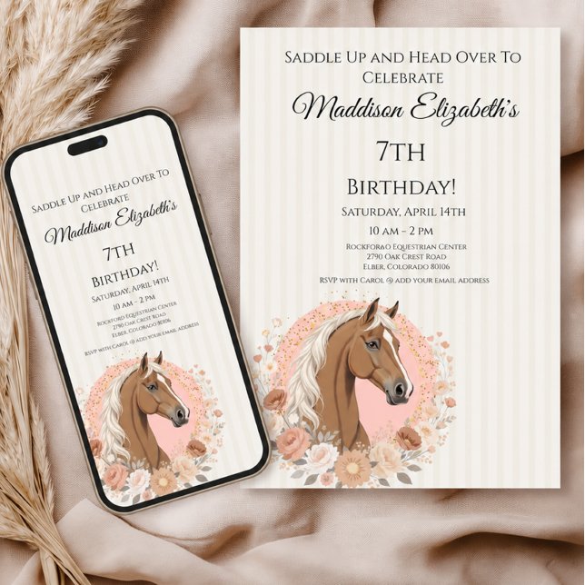 Horse Birthday Invitation (Creator Uploaded)