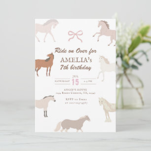 Horse Birthday Invitation Pony Party Ride On Over 
