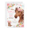Horse Birthday Invite Girl Cowgirl Pink Floral