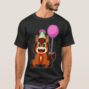 Horse Birthday Party hat Balloon T-Shirt