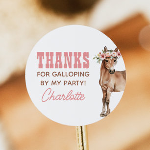 Horse Birthday Pony Party Stickers