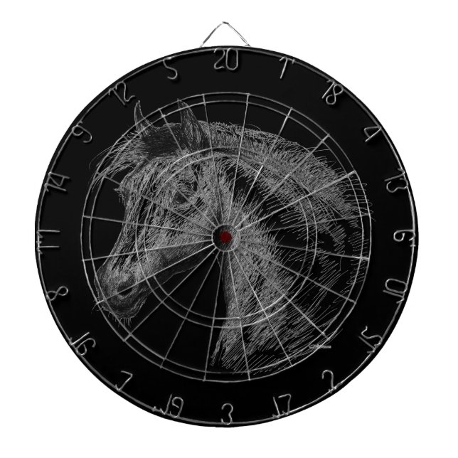 Horse:  Black Dartboard (Front)