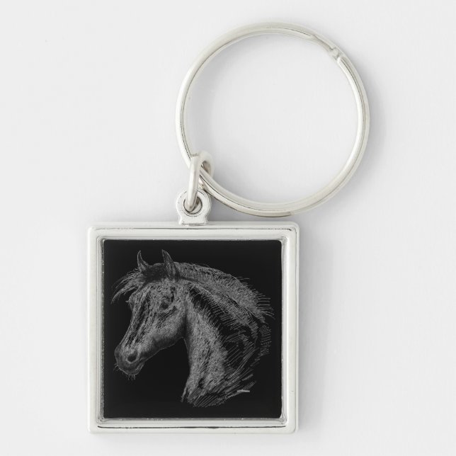 Horse:  Black Key Ring (Front)