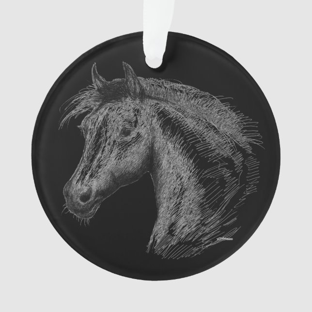 Horse:  Black Ornament (Front)