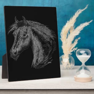 Horse:  Black Plaque