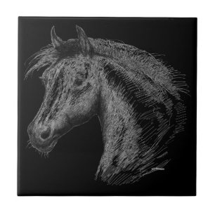 Horse: Black Tile