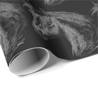 Horse: Black Wrapping Paper