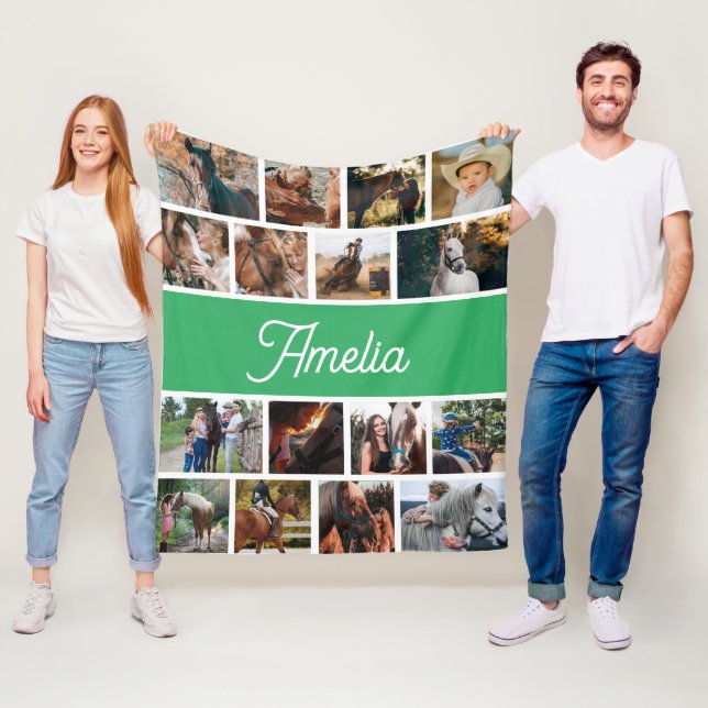 Horse Blanket For Girls, Kids Name Blanket (In Situ)