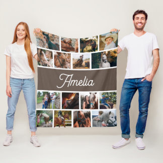 Horse Blanket For Girls, Kids Name Blanket