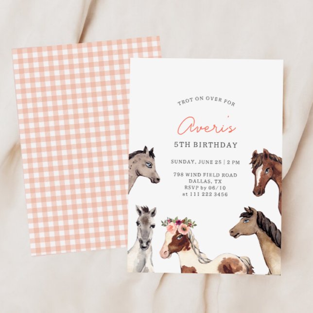 Horse Boho Cowgirl Birthday Invitation (Creator Uploaded)