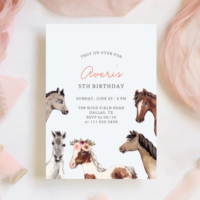 Horse Boho Cowgirl Birthday Invitation (Creator Uploaded)