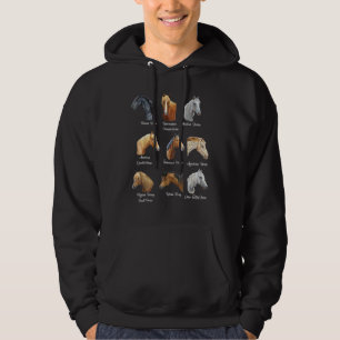 Horse Breeds Equestrian horseback riding for girls Hoodie