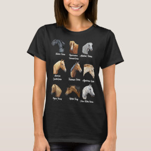 Horse Breeds horseback riding Equestrian for wome T-Shirt