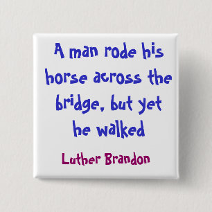 Horse Bridge 15 Cm Square Badge