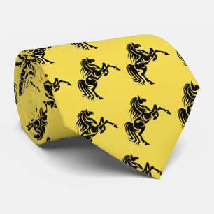 Horse Broncos Mustangs Mascot On Any Colour Tie