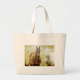Horse Buddies Large Tote Bag