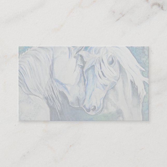 Horse Business Card- Blue Card (Front)