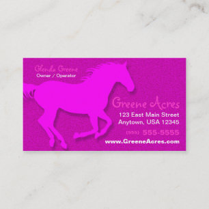 Horse Business Card - Pink