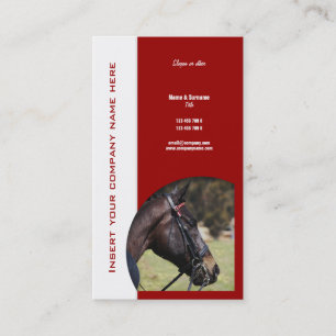 Horse business marketing card