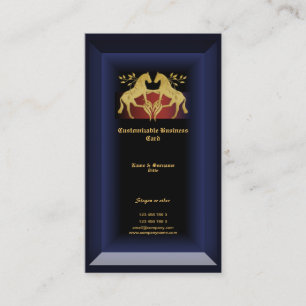 Horse business profile ranch western blue gold card