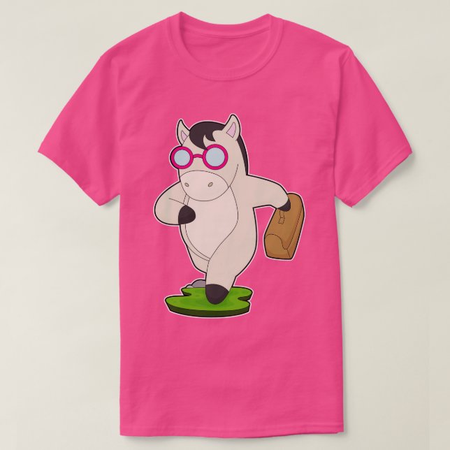 Horse Business woman Briefcase T-Shirt (Design Front)