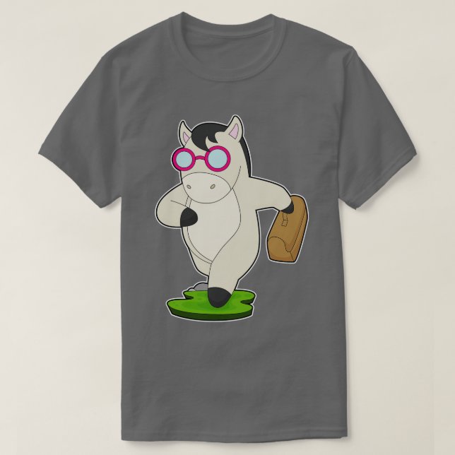 Horse Business woman Briefcase T-Shirt (Design Front)