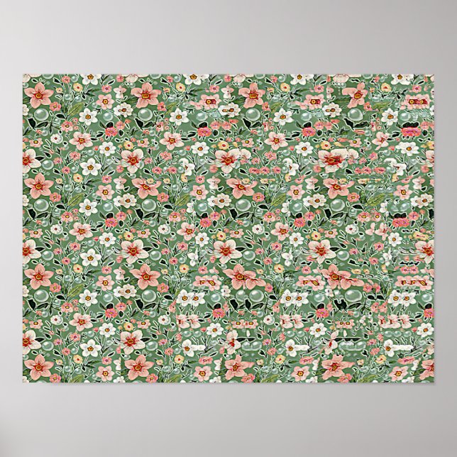 HORSE By A TREE STEREOGRAM 16" x 12", No Frame Poster (Front)