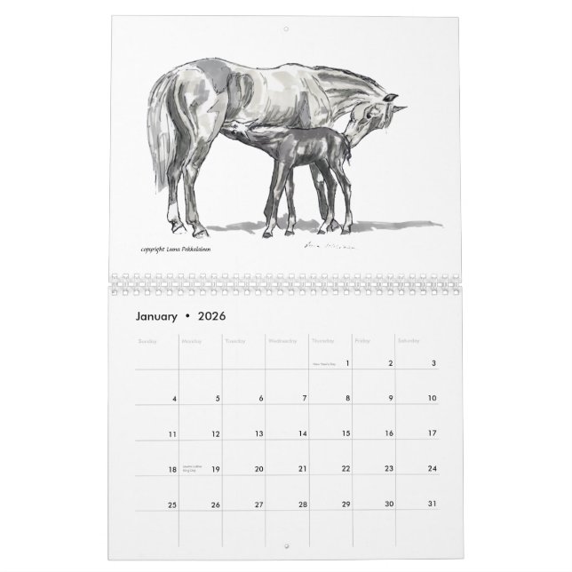 Horse Calendar (Jan 2026)
