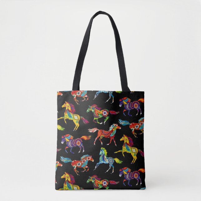 Horse Canvas Tote Bag (Front)