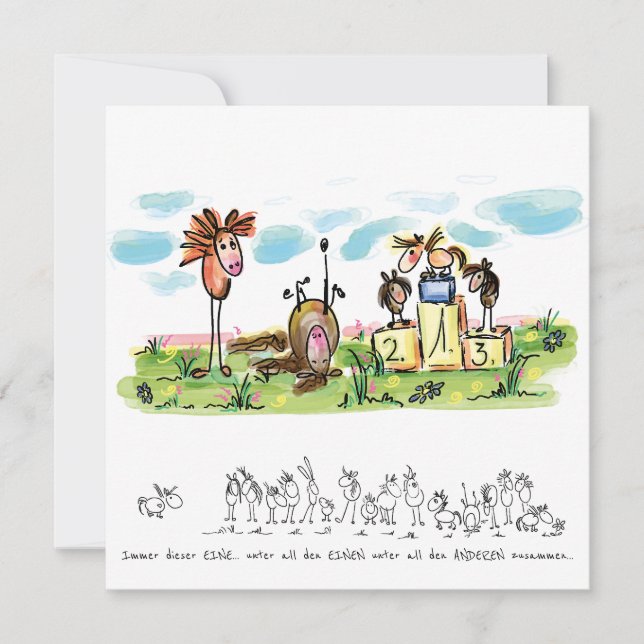 Horse Card - Birthday Card for horse lovers (Front)