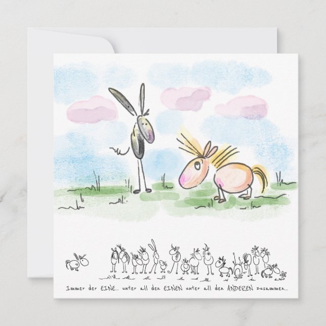 Horse Card - Greeting Card for Horse Lovers (Front)