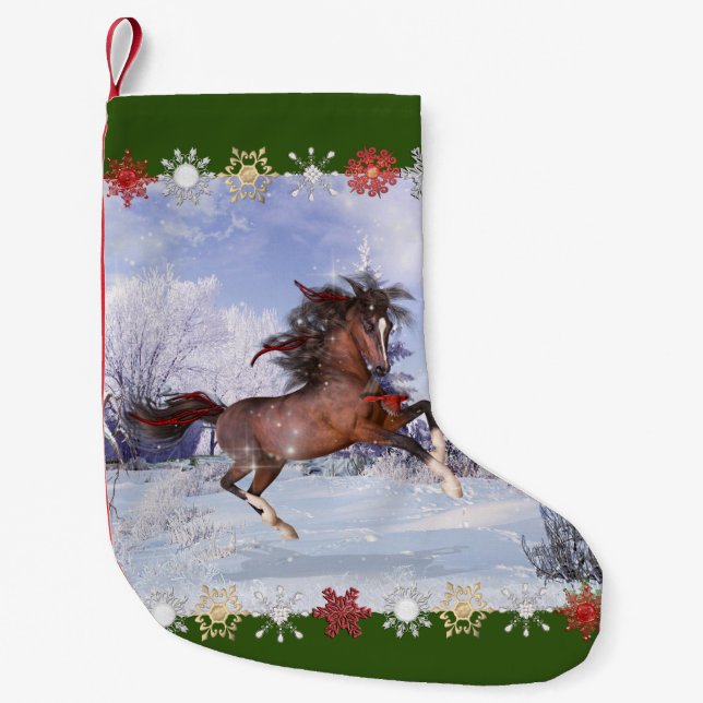 Horse & Cardinals Stocking (Front)