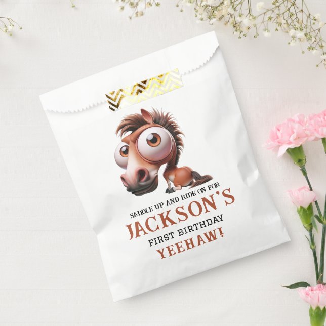 Horse Caricatures 1st Birthday Party Favour Bags (Sealed)