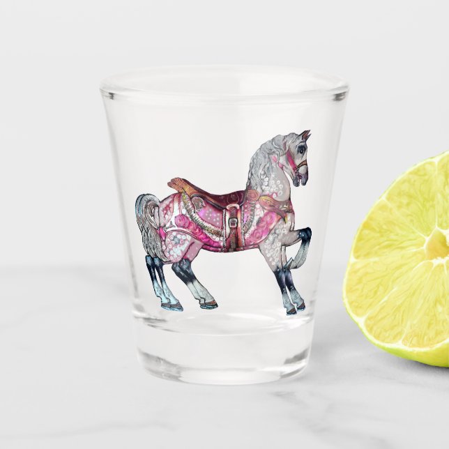 Horse carousel Shot glass (Front)